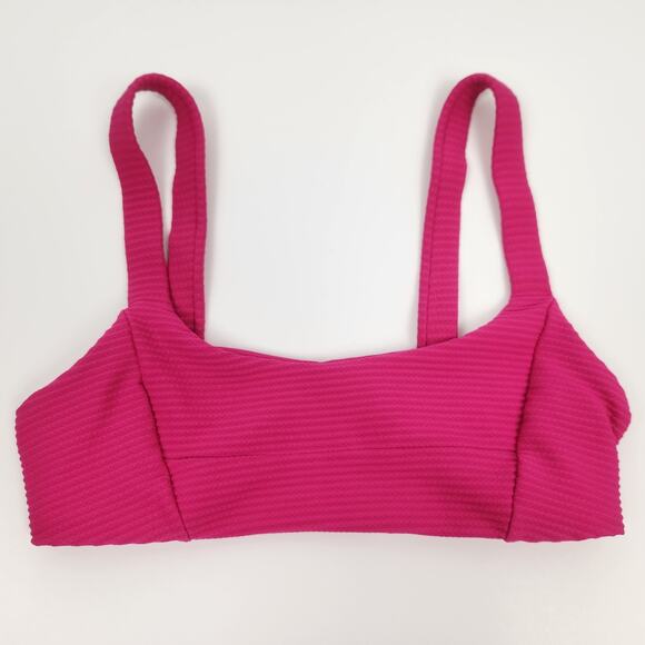 L*Space Jess Bikini Top in Bougainvillea Pink Ribbed Size Small NWT - Picture 3 of 6